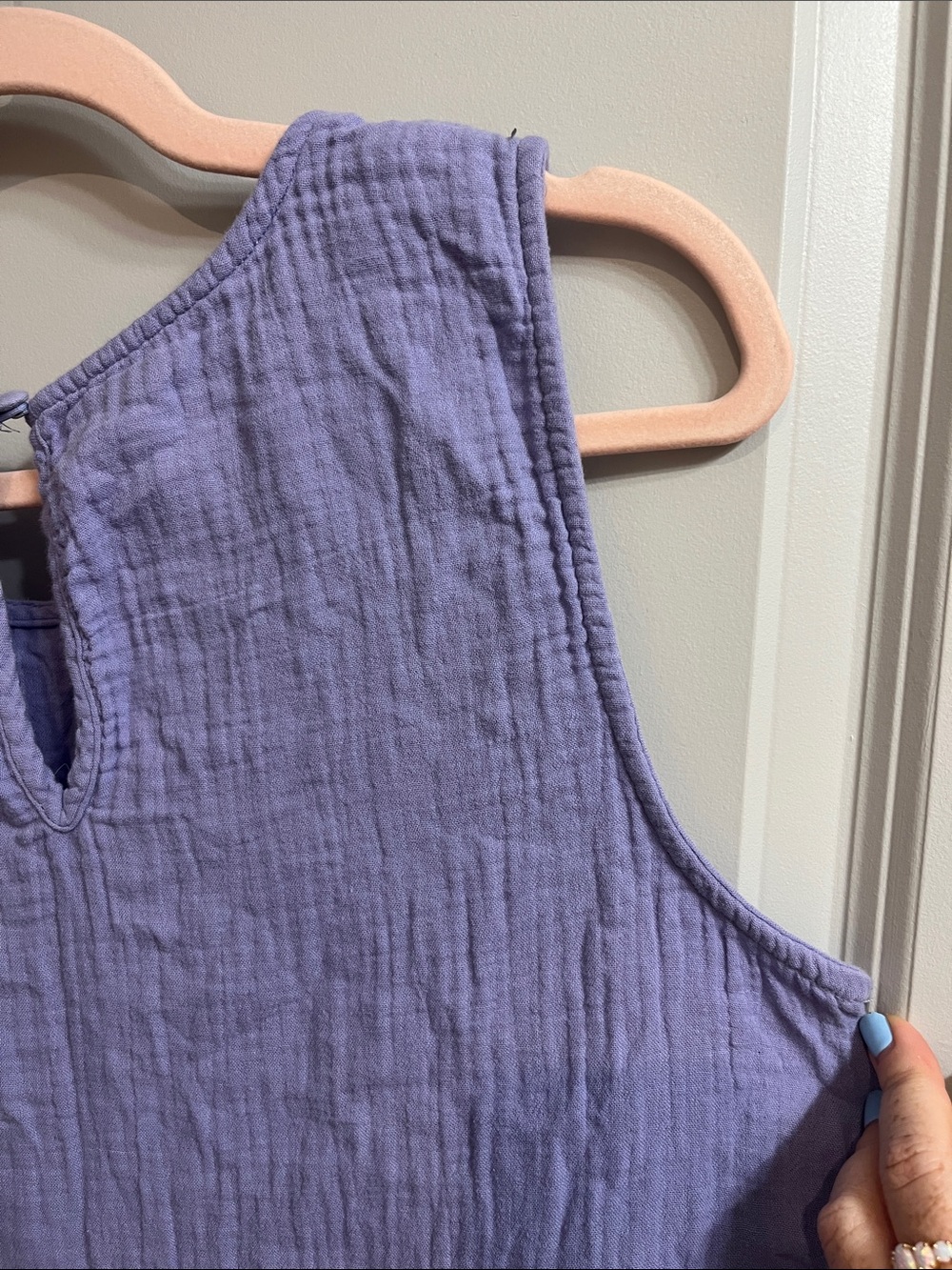 Universal Thread Lavender Tiered Cotton Gauze Dress - Picture 12 of 13